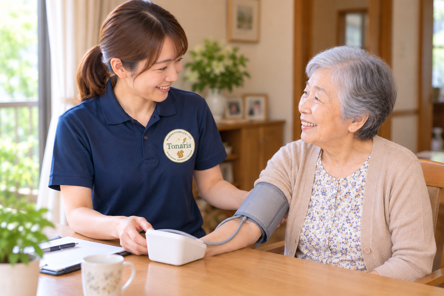 安否確認・見守りをするスタッフ